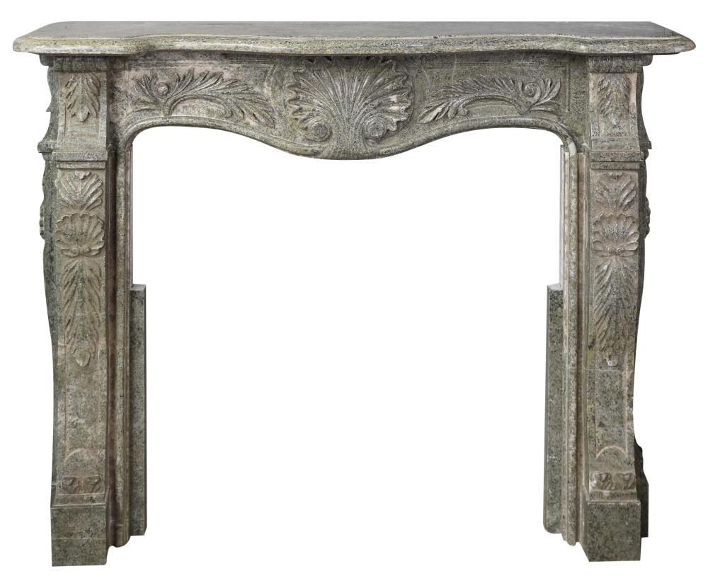 ROCOCO STYLE GREEN MARBLE FIREPLACE 3054d6