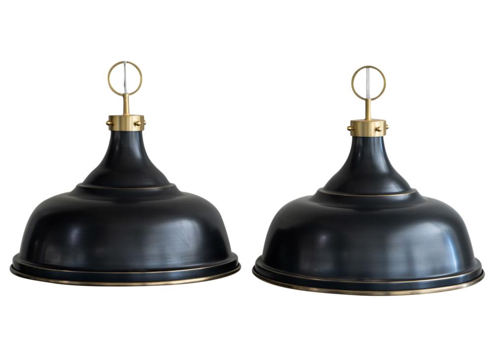 PAIR OF INDUSTRIAL-STYLE METAL