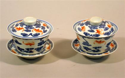 Pair of Chinese blue and iron red 4d558
