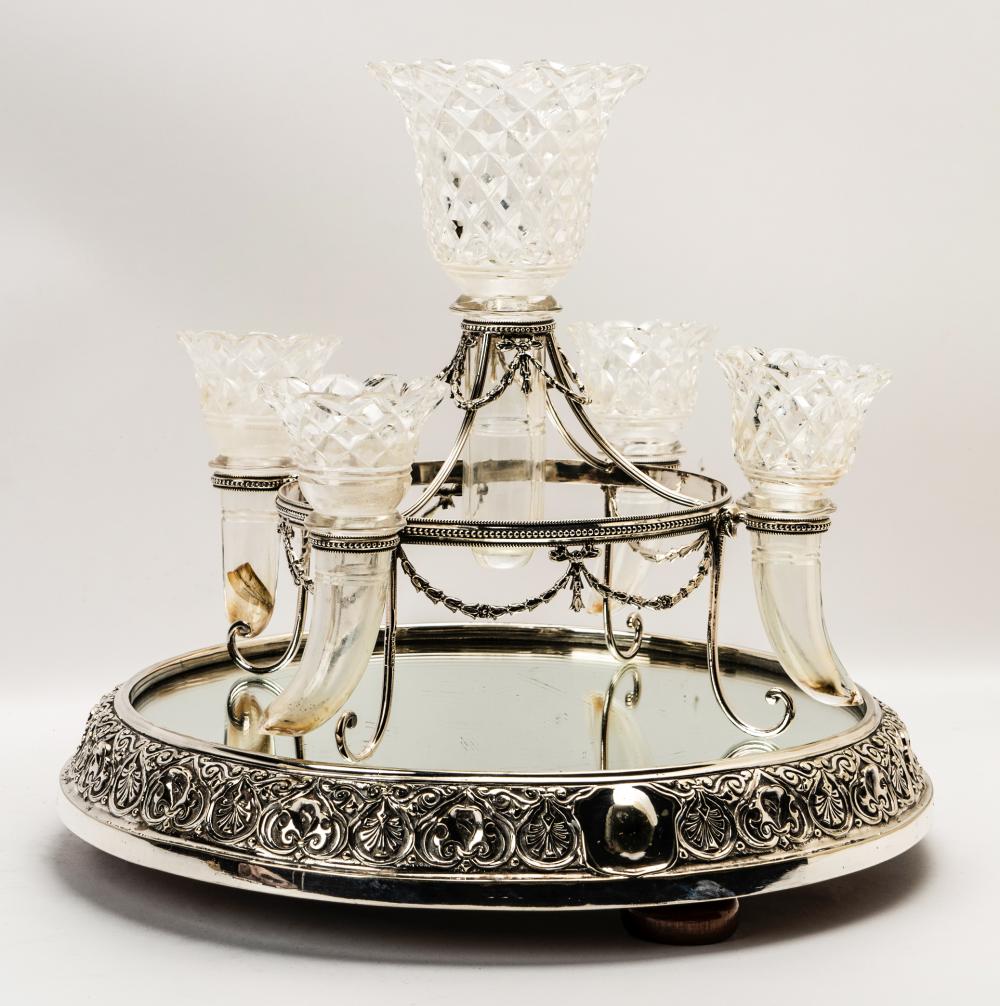 ENGLISH SILVERPLATE AND CUT GLASS 30559a