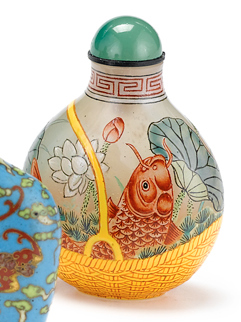 Chinese enameled glass snuff bottle 4d574
