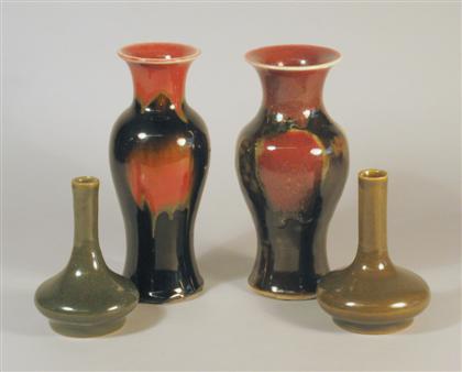 Two Chinese flambe glazed baluster 4d589