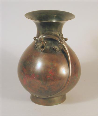 Good Japanese bronze vase    late 19th