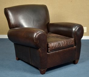 A dark brown leather Deco style 30588e