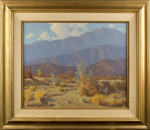A vintage western landscape oil 3058cb