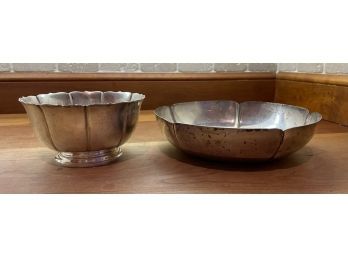 Two sterling silver bowls, smaller