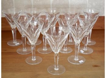 A set of twelve Waterford crystal wine