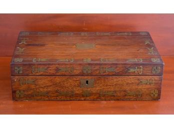 A 19th C brass inlaid rosewood 30593a