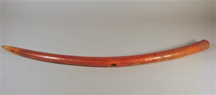 Carved African elephant tusk    19th