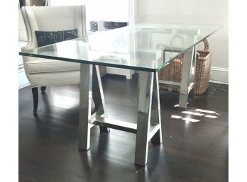 A large glass desk table from William 305a30