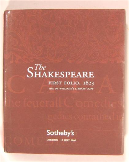 2 vols.  (Auction Catalogues.) The Shakespeare