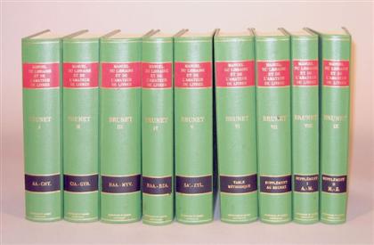 9 vols Brunet Jacques Charles  4d5d3