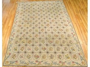 A vintage room size Aubusson floral 305a80