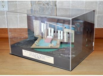 A signed stage model with plaque reading