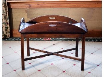 Vintage mahogany butlers style tray