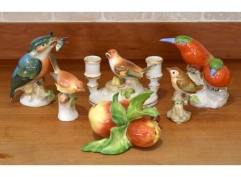 Six Herend porcelain figures, including: