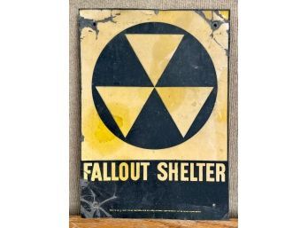 A vintage 20th C. metal fallout shelter