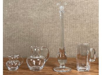 Four pieces of hand blown Simon