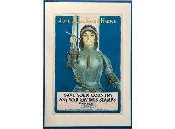1918 World War I Joan of Arc poster  305bc9