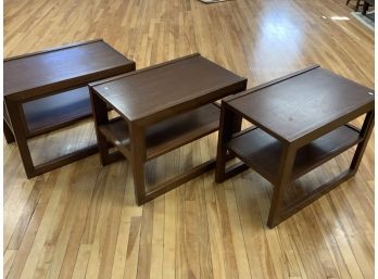 Three matching rectangular mahogany,