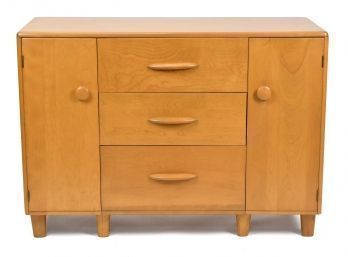 A vintage Heywood Wakefield birch dresser/chest