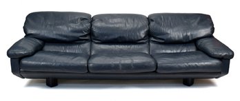 A Zani Italian leather three cushion 305cd9