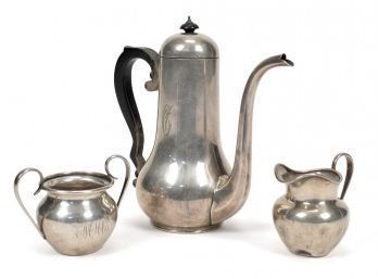 Gorham sterling silver tea set, the