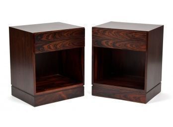 A pair of ca. 1970 modern Danish bedside