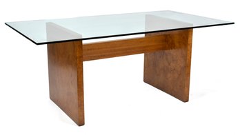 An un-signed vintage dining table,