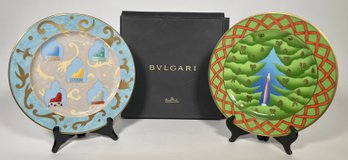 Two Bulgari Rosenthal holiday plates  305d37