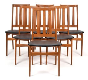 A set of six vintage mid-century