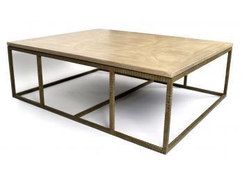 A contemporary coffee table, with