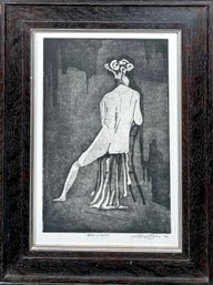 Vintage aquatint, titled“Spotlight”,