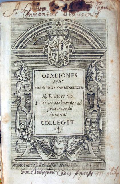 1 vol.  Sabenedictus, Franciscus. Orationes.