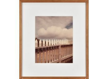 Framed gelatin print of fence and 305e90