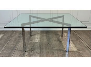 A mid-century coffee table with