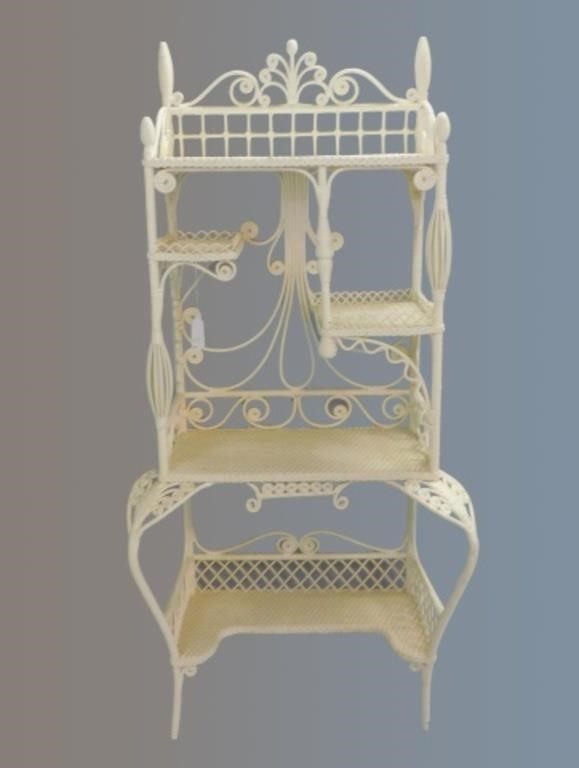 VICTORIAN WICKER ETAGERE OR FANCY