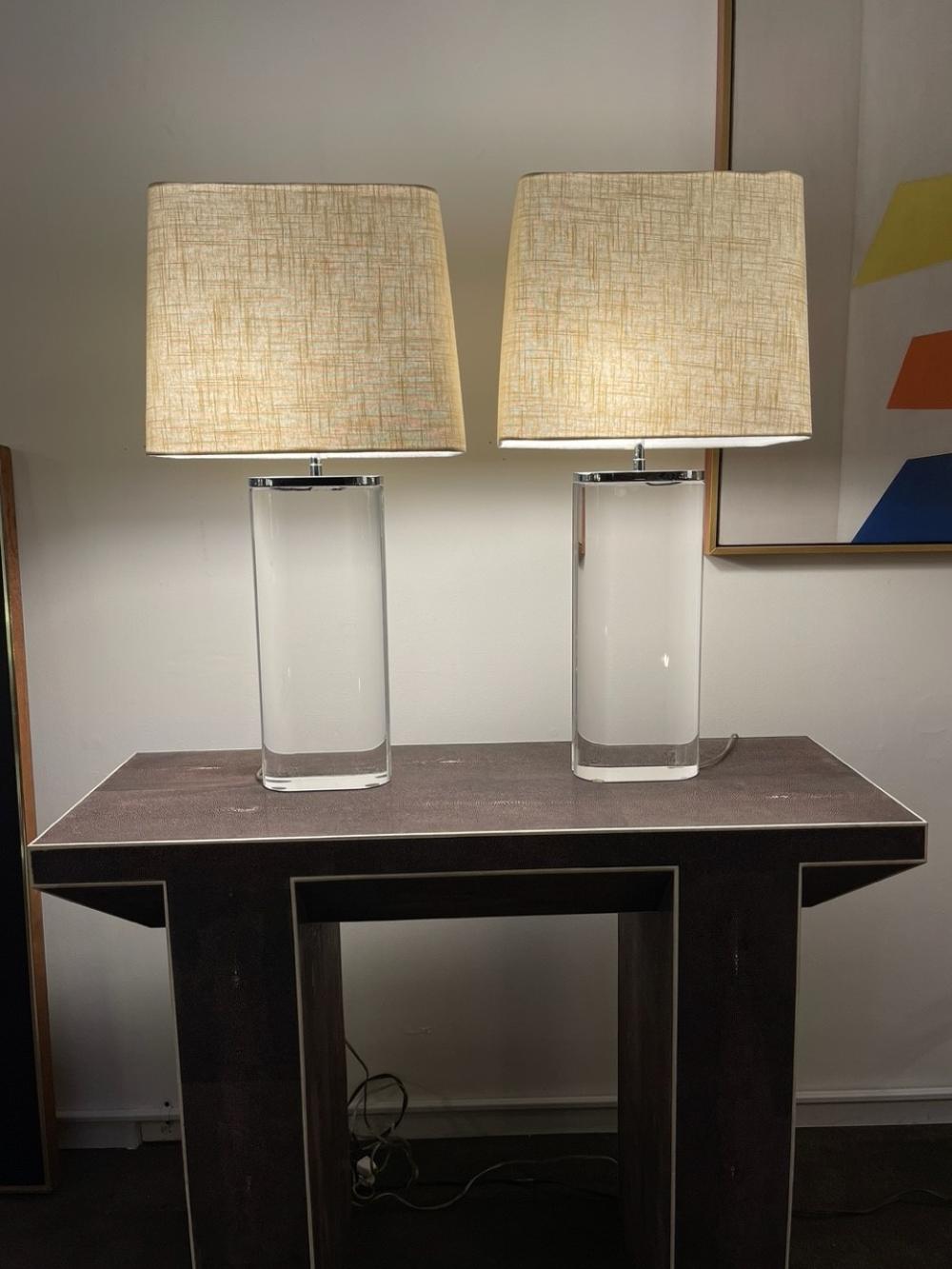 KARL SPRINGER PAIR OF OVAL TABLE 30382f