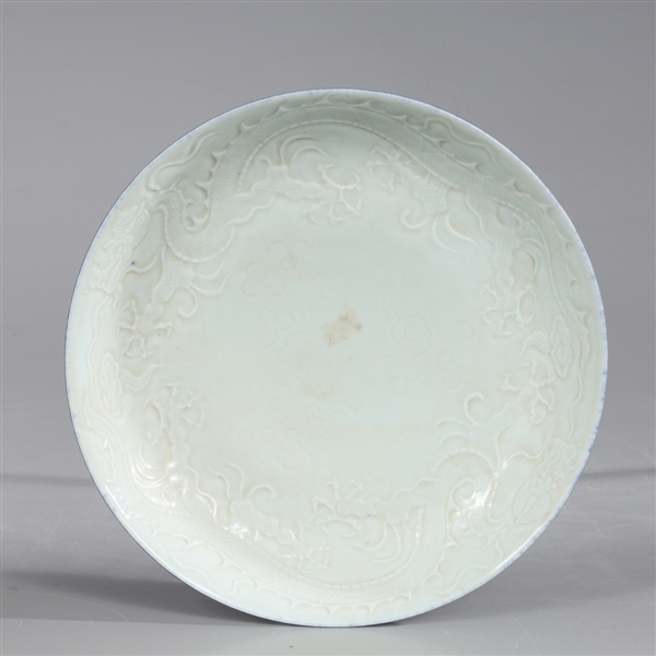 Chinese glazed porcelain dish;