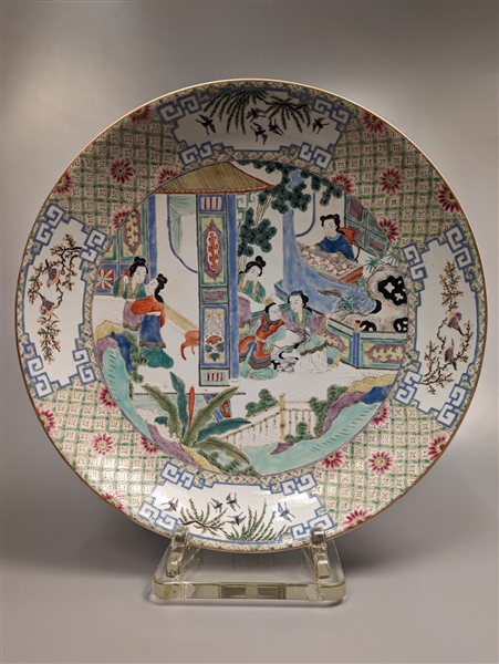 Massive Chinese Famille Rose enameled