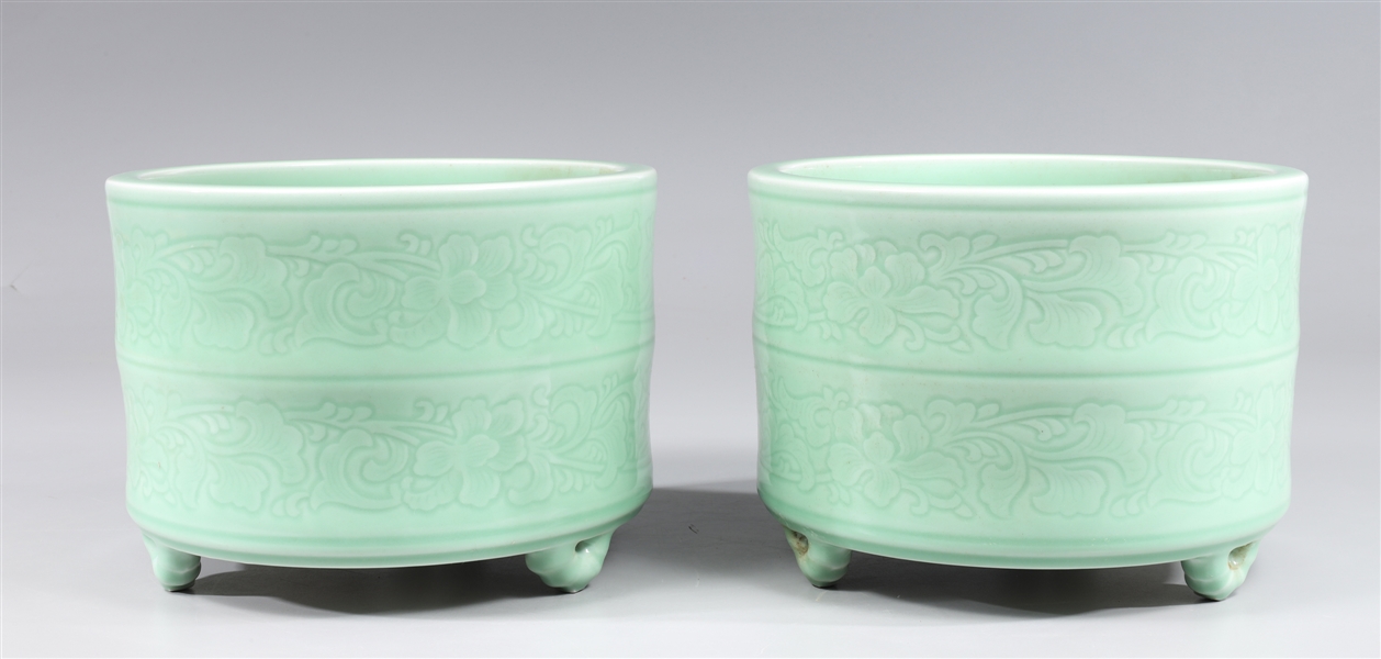 Pair of Chinese celadon glazed 3038fa
