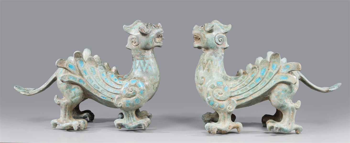 Pair of large and elaborate Chinese