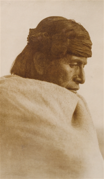 Group of two sepia Apache portrait