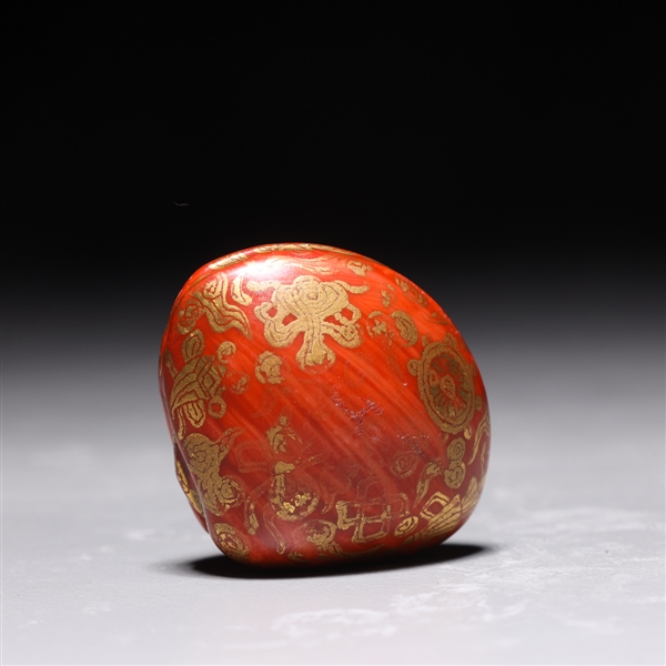 Unusual antique Japanese gilt porcelain
