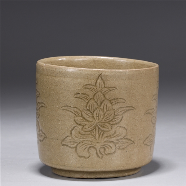 Korean celadon glazed ceramic cup