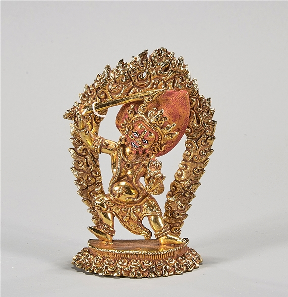 Nepalese gilt copper figure of