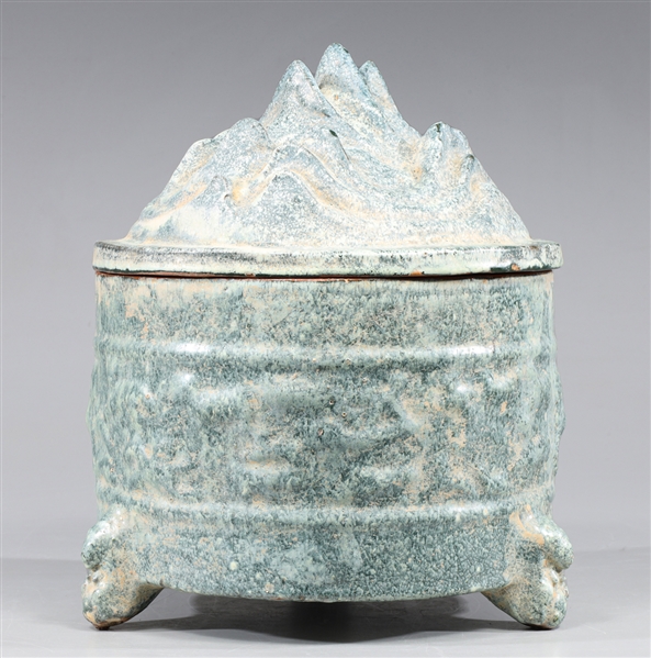 Chinese green glazed ceramic hill 30396d
