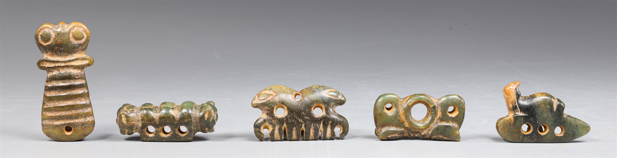 Group of five archaic Chinese style 3039ba