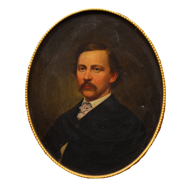 Oil on canvas 19th century portrait