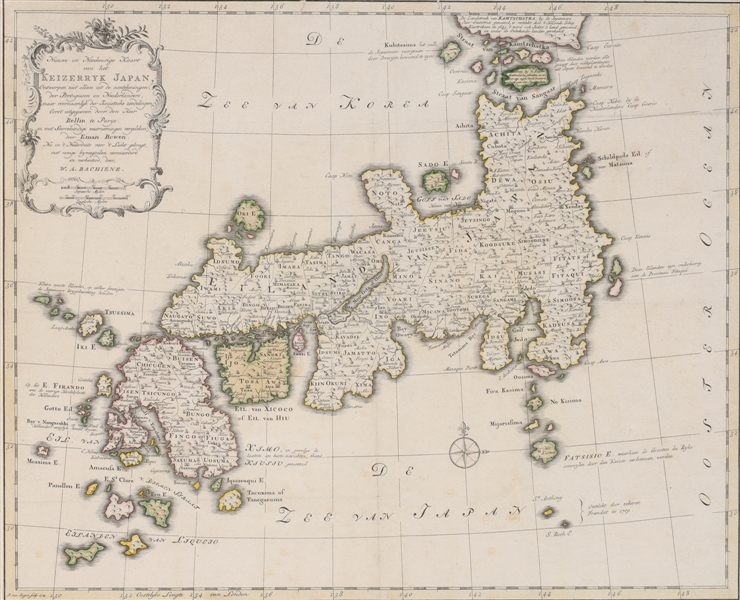 Antique Dutch map of Japan overall 3039db